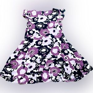 Polarn O Pyret purple floral twirl dress 7/8
